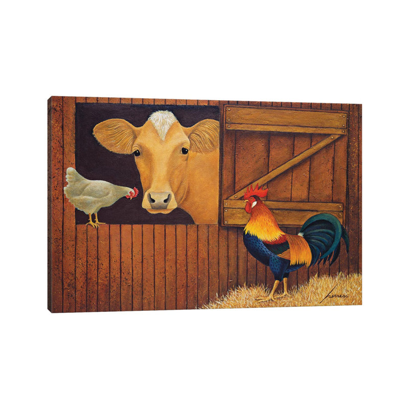 Friends In The Barn by Lowell Herrero - Wrapped Canvas Gallery-Wrapped Canvas Giclée, 66.04 cm H x 45.72 cm W x 1.91 cm D