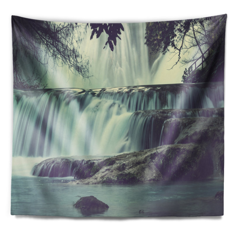 Paysage avec cascade étonnante au Mexique, H 32 po x l 39 po