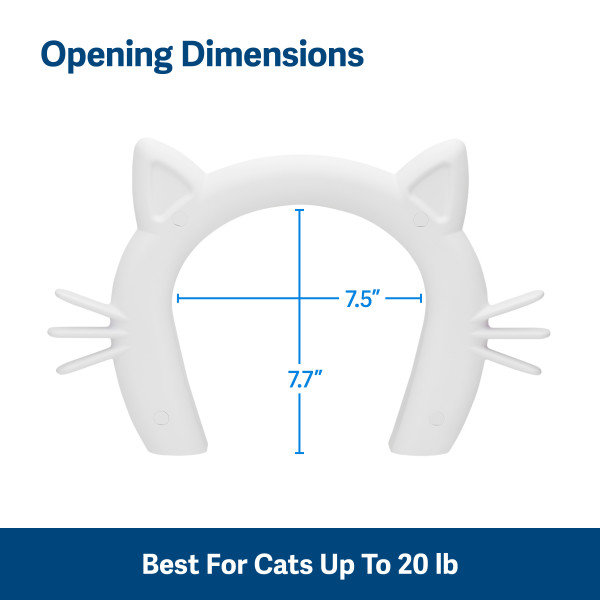 White Plastic Cat Corridor Interior Pet Door