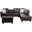 Canapé modulaire en similicuir 97 po avec repose-pieds Aamanah-87327954-87301211