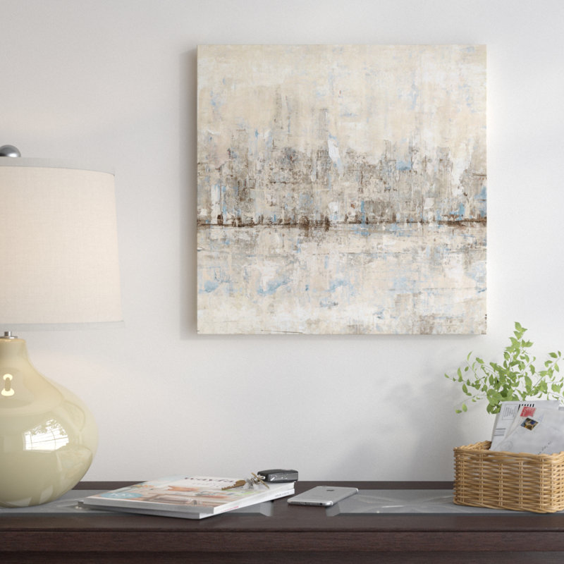 «Impressionist Skyline II» par Timothy O 'Toole, impression sur toile tendue, H 26 po x l 26 po x P 1,5 po, Pas de tapis