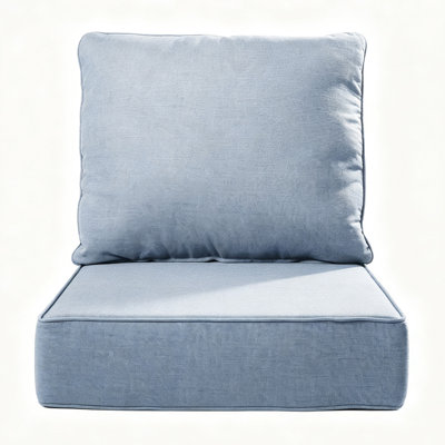 Outdoor Patio Cushions Set, 6" Thick Water Resistant Patio Chair Seat Back Cushion, 28D High Density Sponge Filling,Removable Washable Cover,Ideal