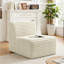 Fauteuil d'appoint modulaire rembourré en fausse fourrure de lapin en flanelle de chameau clair sans assemblage requis-126417851