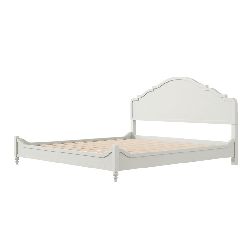 Structure de lit Harlen Traditional Farmhouse, White