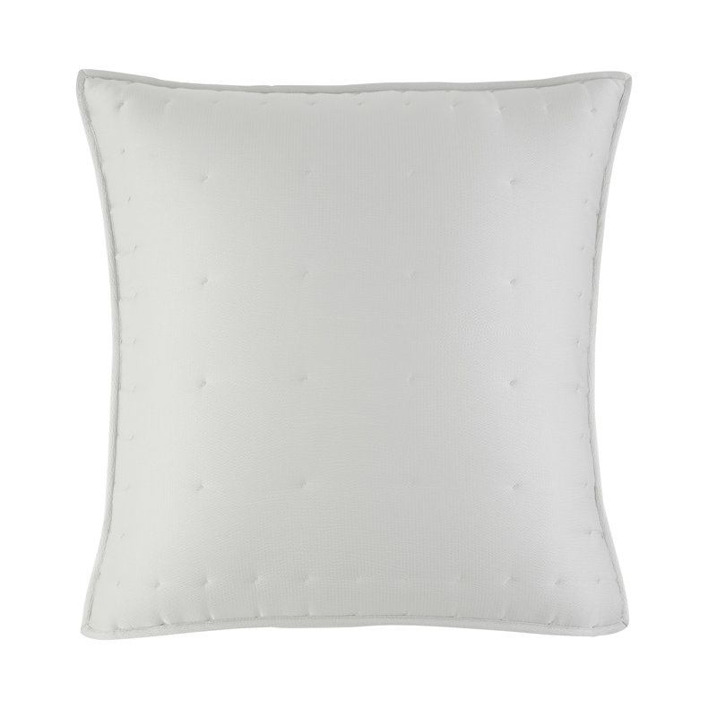 Donna Karan Home Hammered Silk Pillow Sham, Euro, Gray