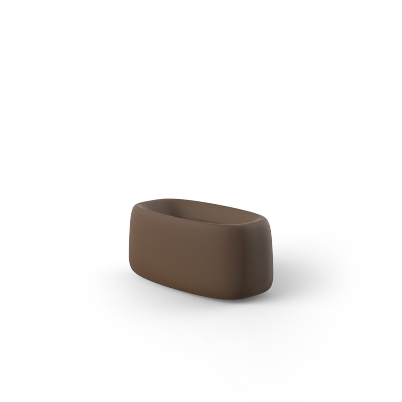 Jardiniere Polyethylene Resin Pot Planter, 16.25" H x 35.75" W x 18" D, Bronze