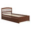 Structure de lit plateforme en bois avec lit gigogne-1744235873