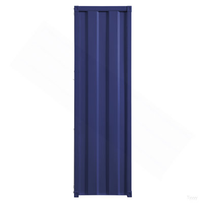 Armoire bleue avec serrure de contenant pleine longueur
