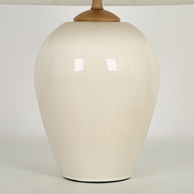 Lampe de table plissée 1 lumière Ravenna, Blanc