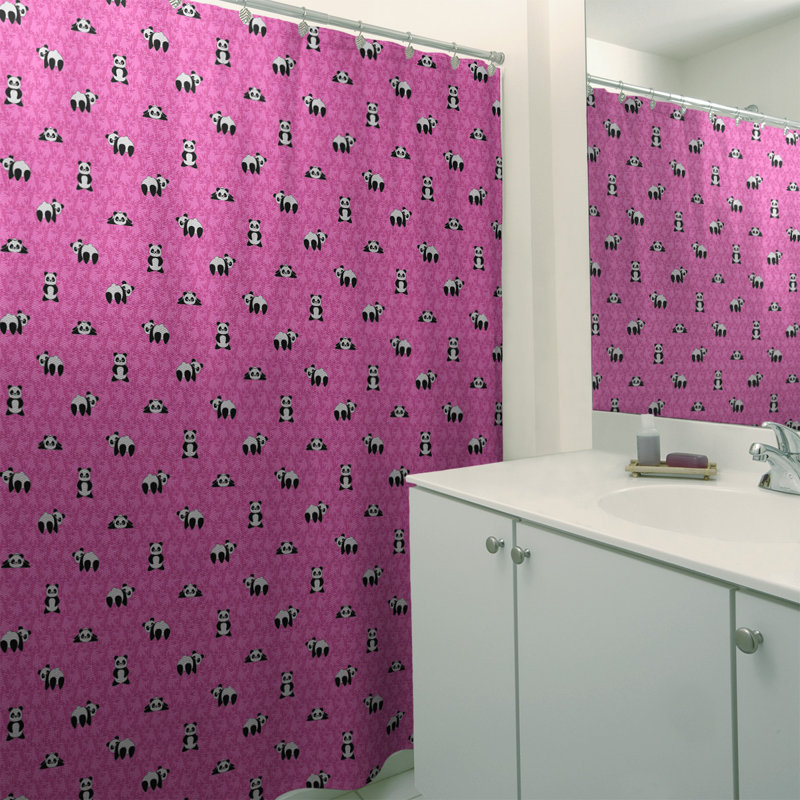 Rideau de douche simple katelyn elizabeth panda, Rose