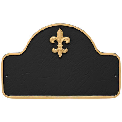 Fleur de Lis 1-Line Wall Address Plaque