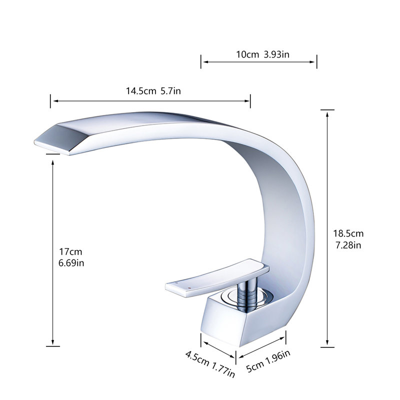 Finish Single-Hole Single-handle Bathroom Faucet, Chrome