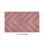 Tapis pour salle de bain touffeté à 100% coton Branston 1990 GSM avec envers antidérapant, certifié OEKO-TEX, lavable à la machine, motif à chevrons luxueux, tapis de salle de bain ultra doux et absorbant, rectangle 24 po x 40 po, rose-795094789-795094803
