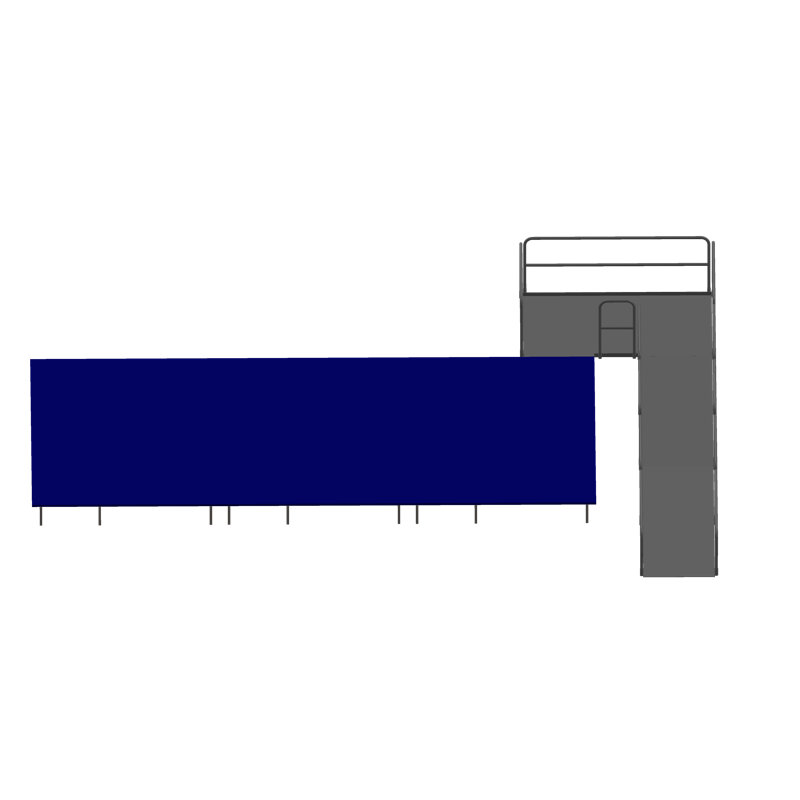 Ensemble de rampe de scène, H 16 po x l 252 po x P 96 po