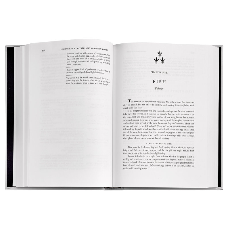 Graphic Image Julia Child Mastering The Art Of French Cooking Coffee Table Book, Leather,Ice
