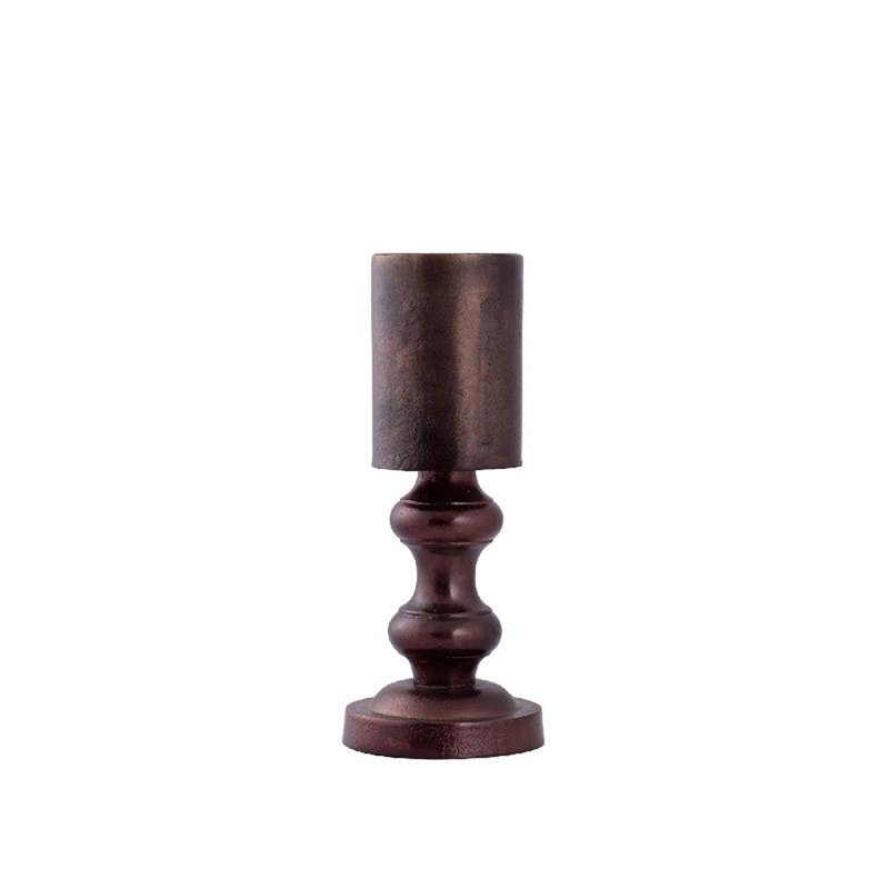 Aluminium Candelabra, 31cm H x 13cm W x 13cm D
