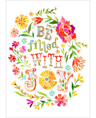 Art sur toile «Be Fills with Joy»