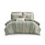 Ensemble d'édredon en coton 3 pièces avec rayures et garniture jacquard-107439121-107439123