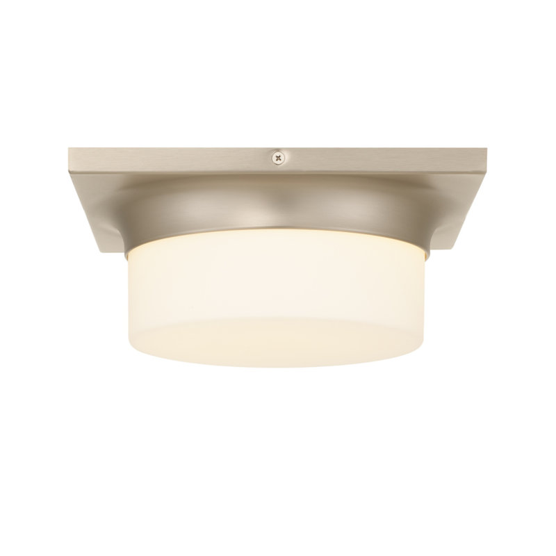 Plafonnier DEL 10 pouces, trois températures de couleur, Nickel brossé, 20 W, H 3,75 po x l 10 po x P 10 po