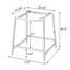 Tabouret de comptoir en acrylique sans dossier chromé (ensemble de 2)-1567226964