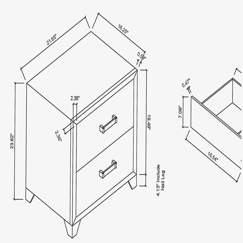 Table de chevet blanche OMODA