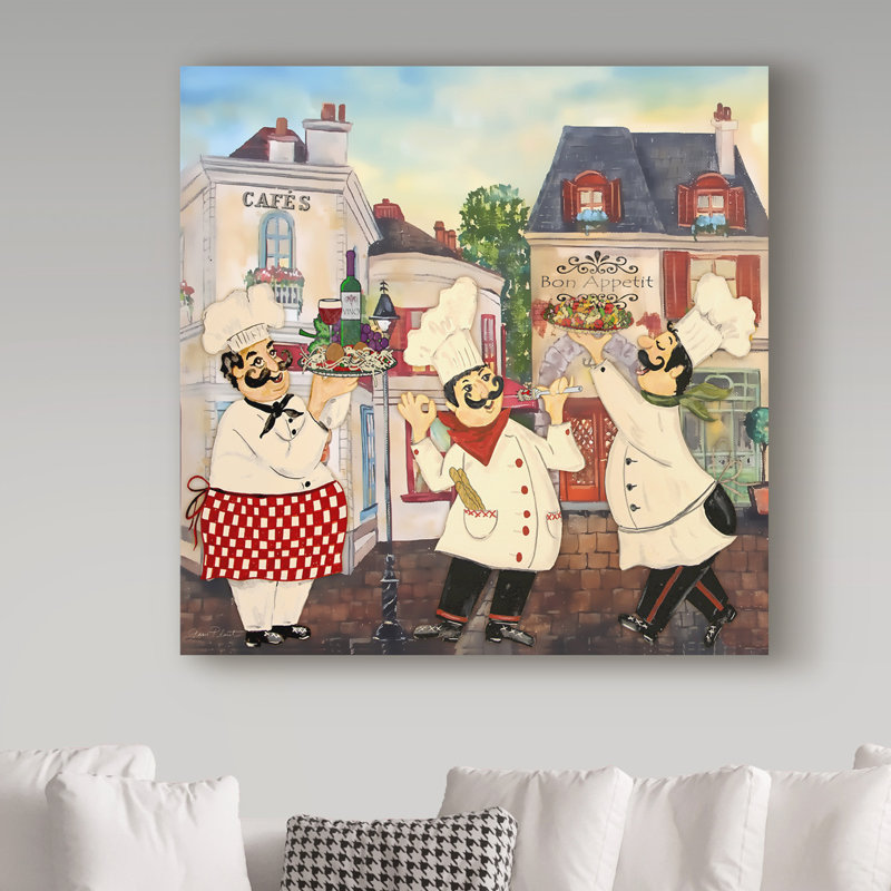 "Deagen Italian Chefs", impression sur toile non encadrée, H 18 po x l 18 po x P 2 po