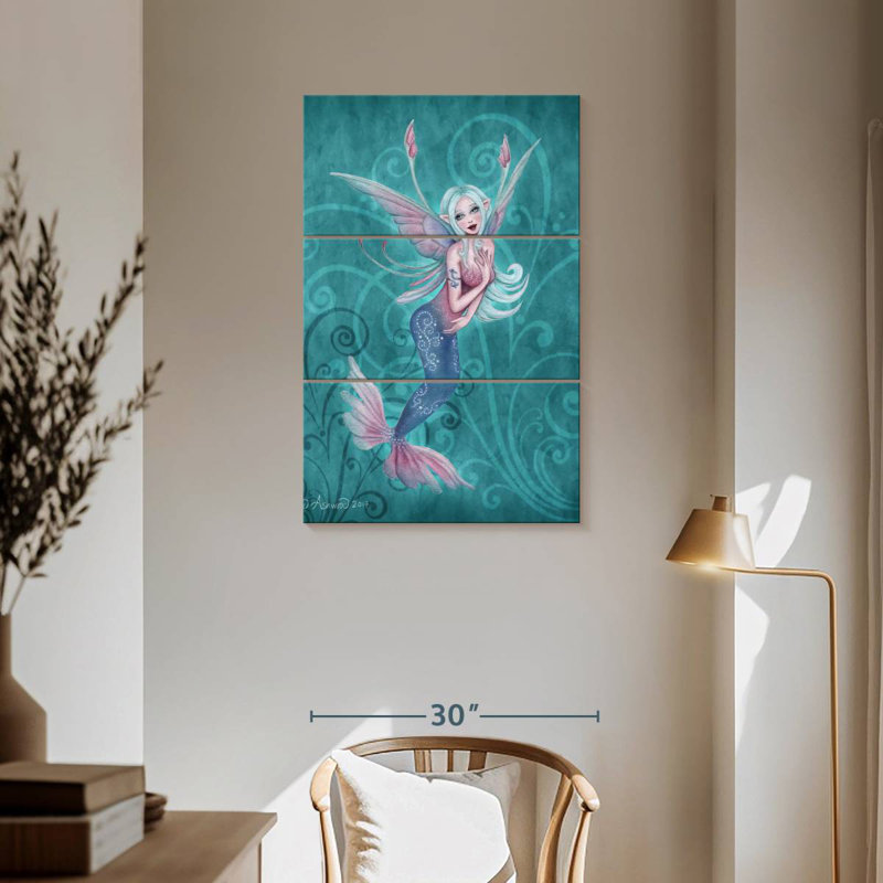Fée Kelan Sprite corail, H 57 po x l 36 po