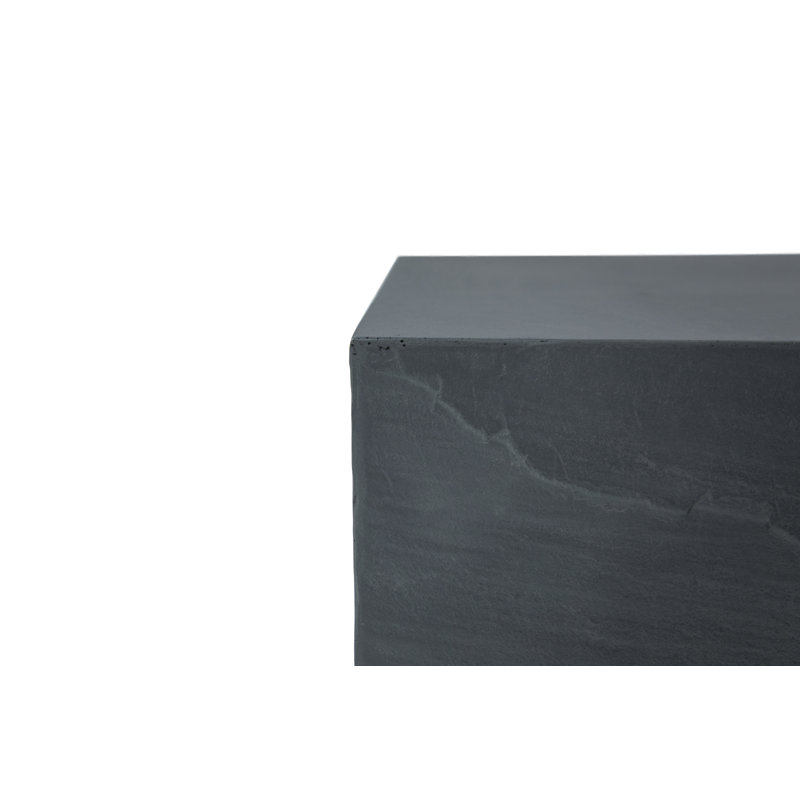 COLORADO Sandstone Small Side Table End Table Made of Concrete 35 x 35 x 46 cm, Black