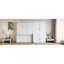 Grand lit escamotable mural avec placard, blanc