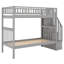 Lit simple superposé au dessus d'un lit simple avec lit gigogne et rangement-283054647