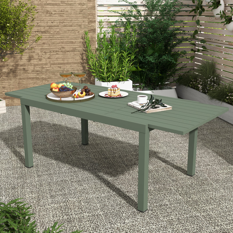 Table d'extérieur en aluminium 83 po