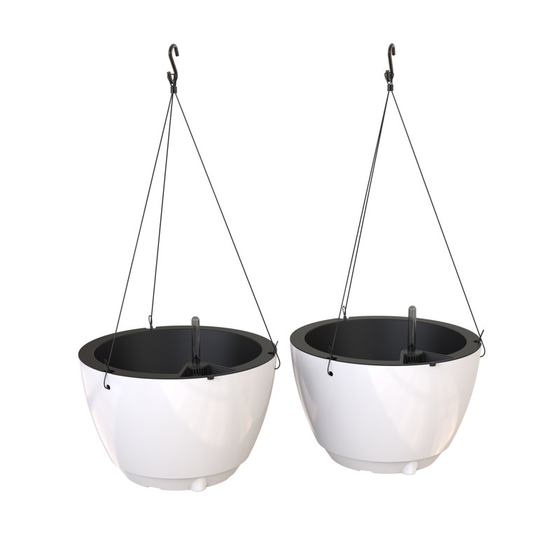 Pot à fleurs suspendu Wetumka, Blanc, 2