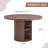 '' Round Walnut Dining Table Mdf Roman Column Style Dining Space Elegance
