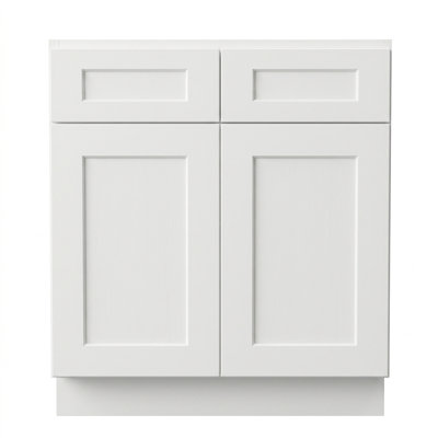 Meuble bas de cuisine moderne de style Shaker en bois massif et contreplaqué, avec 3 tiroirs
