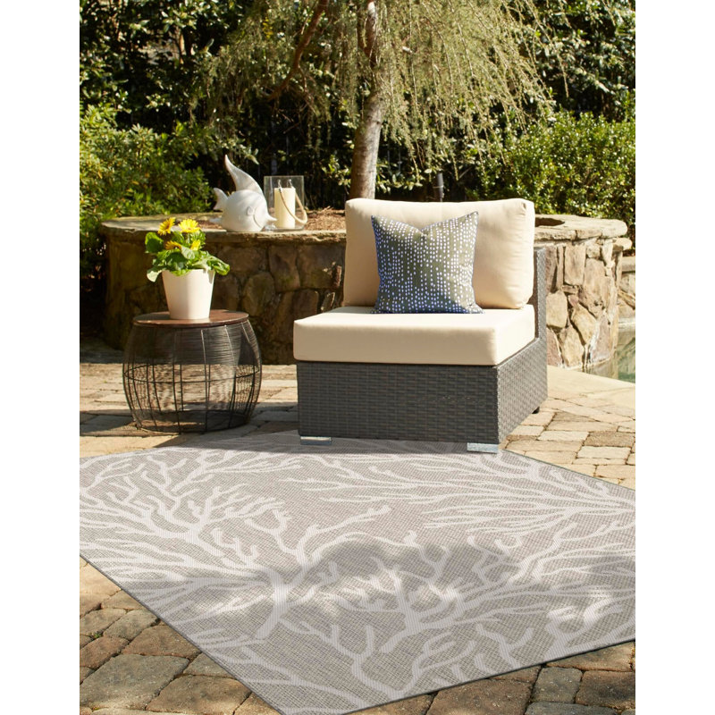 Tapis contemporain gris Azilynn, Rectangle 2 pi x 3 pi 1 po