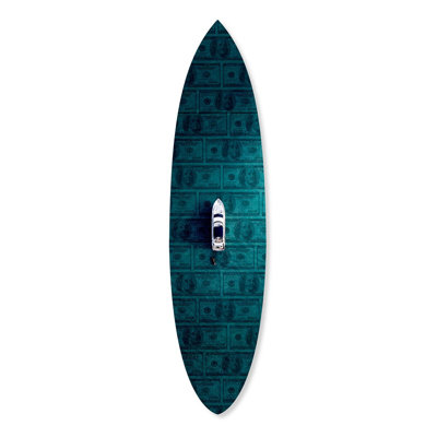 Ocean of Money Decorative Acrylic Surfboard by Oliver Gal