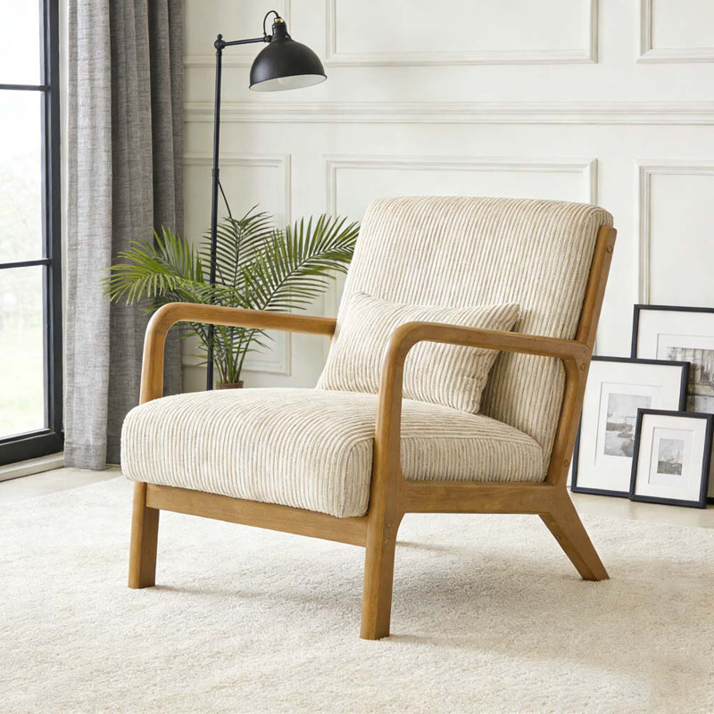 Wooden Lounge Chair, Beige