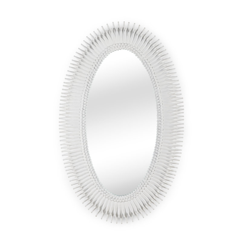 Miroir décoratif lucius glam, Blanc mat