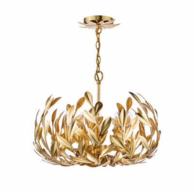 5 - Light Gold Leaf Pendant