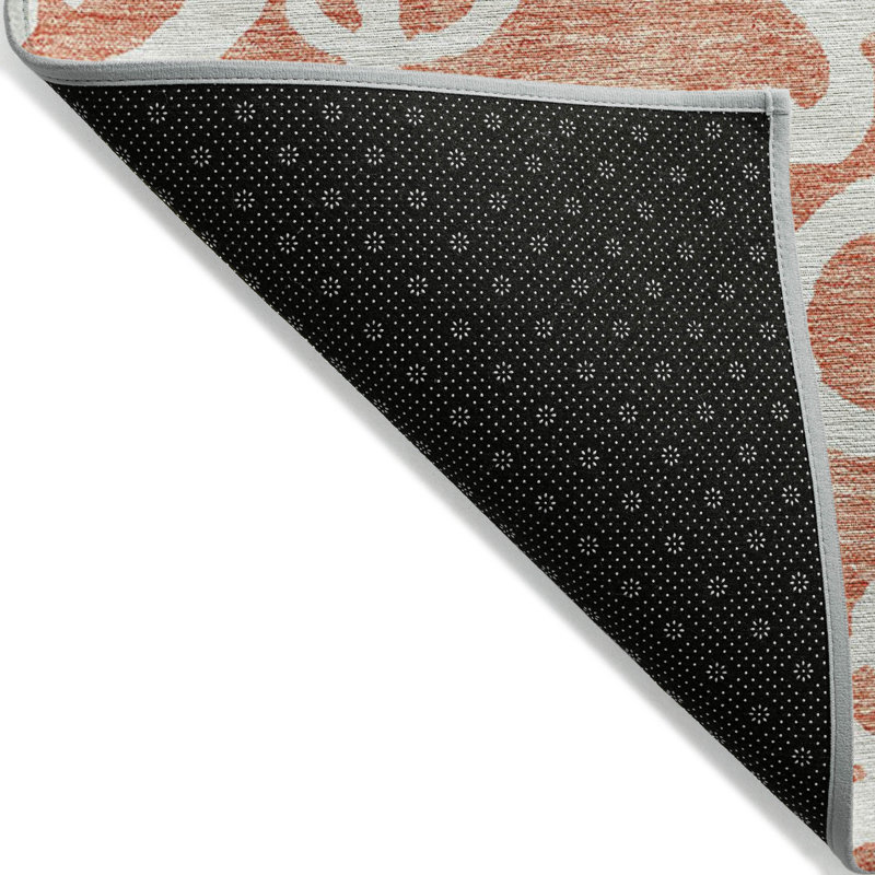 Chayden Washable Damask Indoor / Outdoor Rug, Rectangle 3' x 5'