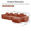 Canapé modulaire 4 places sans structure avec coussins décoratifs-1045070288-1045070302