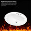 Lavabo pour salle de bain 20,3 pouces en porcelaine blanche vasque de comptoir vitrifiée en céramique vitrifiée 20,3 x 18 pouces avec vasque de style vasque 3
