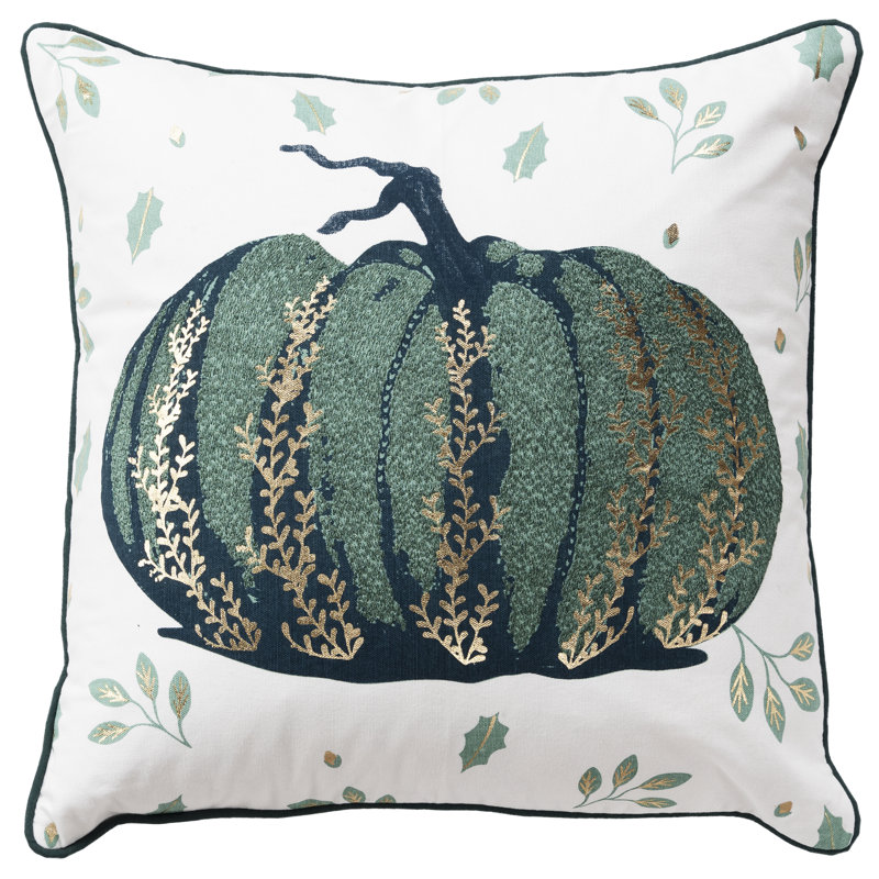 Embroidered Cotton Throw Pillow