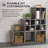 Sunjoy Quub  Open Cabinet, Space Saving Stackable MDF Wood Cabinet for Living Room, Bedroom and Other Indoor Space