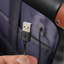 Ensemble de bagage 5 pièces avec ouverture frontale, valise de transport extensible rigide avec roulettes pivotantes, sac de rangement pour porte-gobelet USB et porte-gobelet TSA Lock