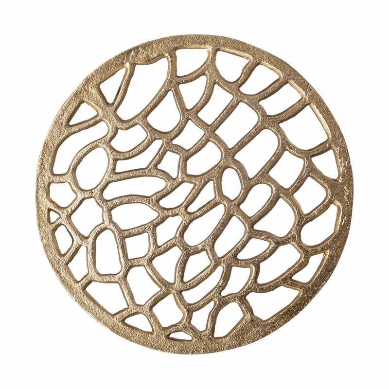 Sophia Tiny Round Gold Aluminum Accent Table