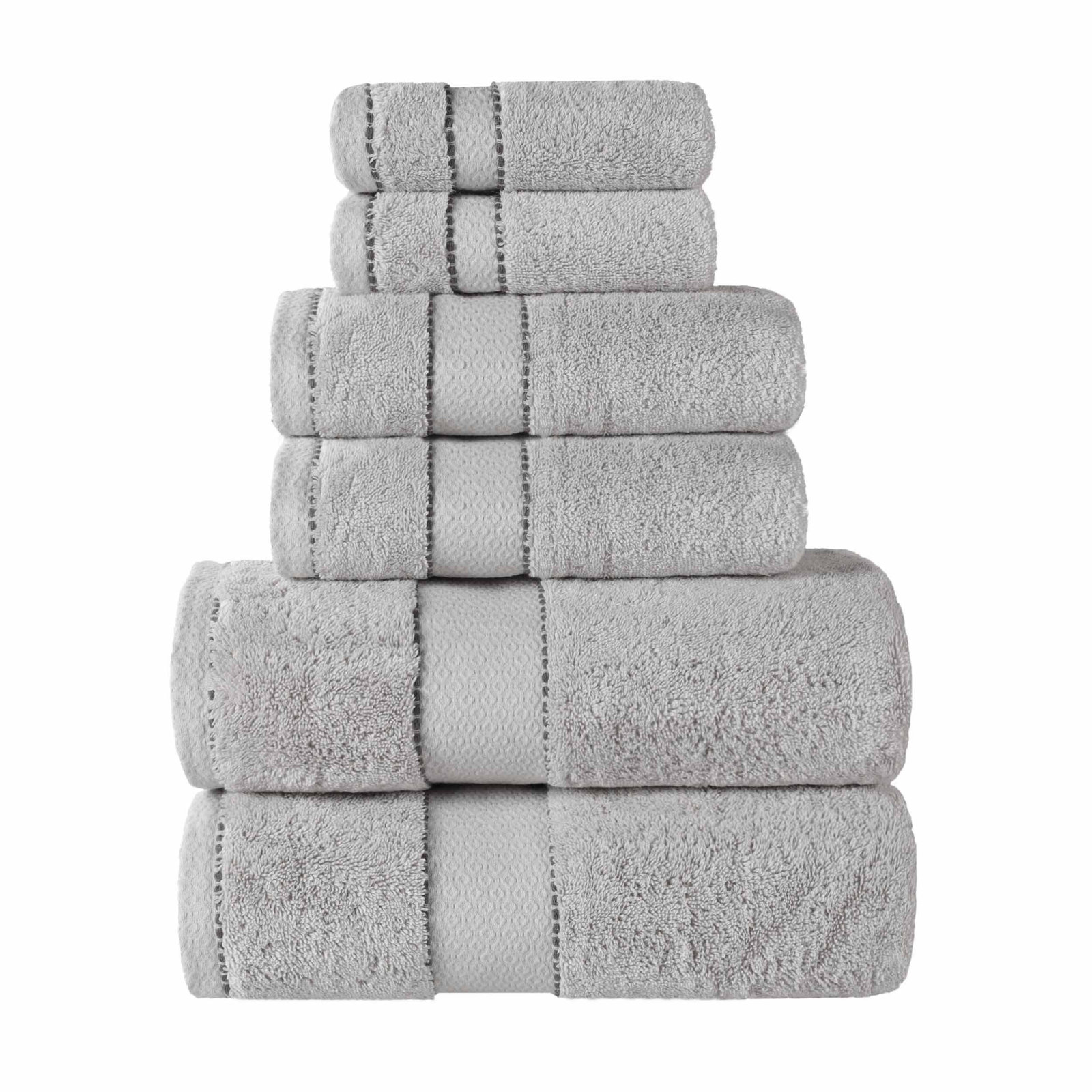 Niles 6-Piece Giza Cotton Towel Set, Platinum