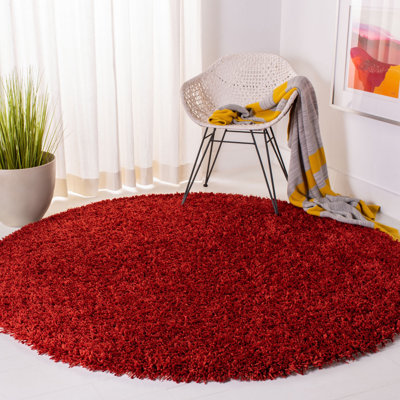 Assar Handmade Tufted Rust Area Rug