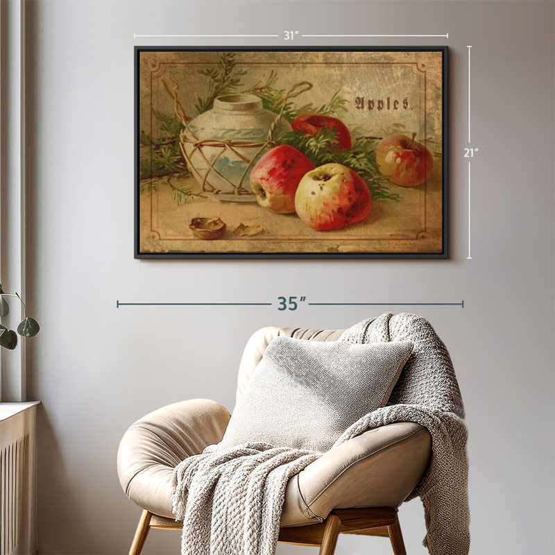 "Délicieuses pommes, art mural", H 21 po x l 31 po
