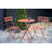 Bistro Round Metal Folding Outdoor Bistro Table With Umbrella Hole , in. W in. D-86001414-86001449